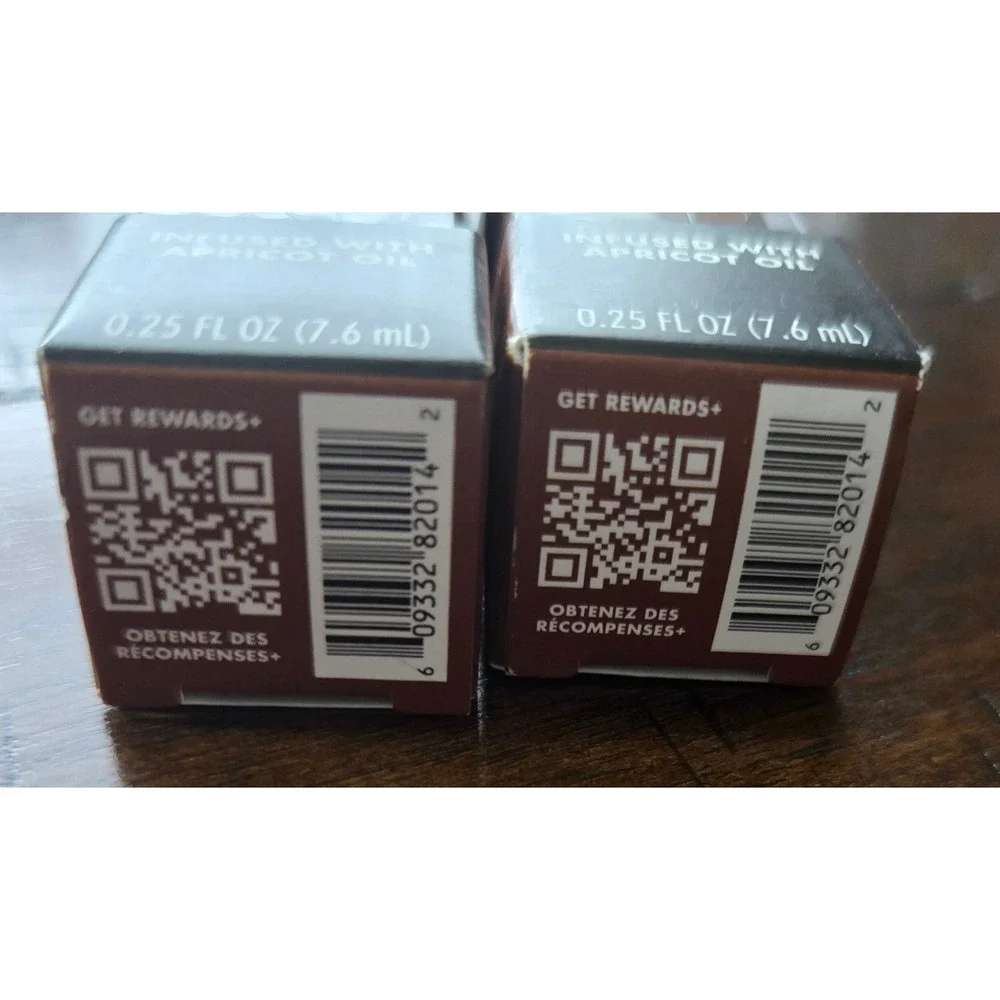 Lot of 2 ELF Glow Reviver Lip Oil Hot As Fudge 82014 Brown Tinted Gloss 0.25oz